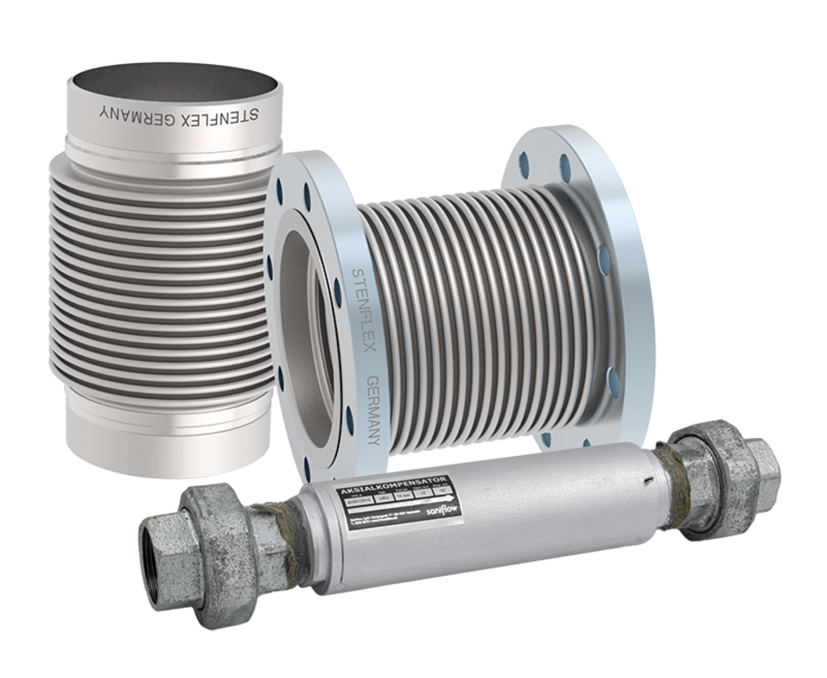 3 stålkompensatorer